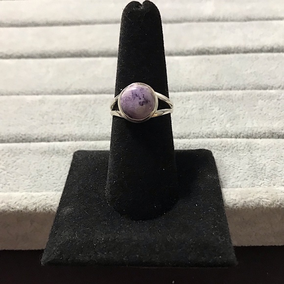 New Sterling Silver Purple Utah Tiffany Stone Ring Size 7.75-8 Crystal Gemstone - Picture 5 of 16